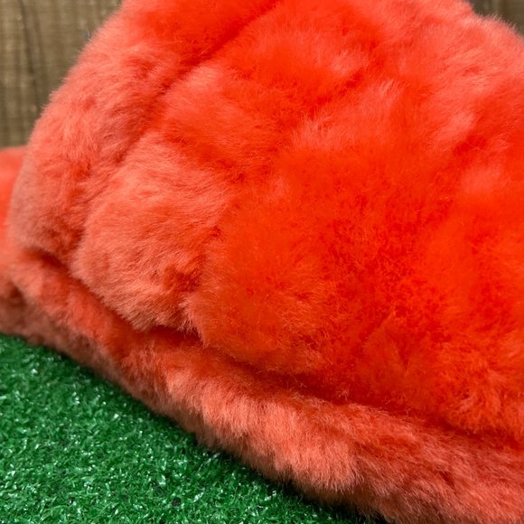 NEW UGG 1095119  Fluff Slide Slipper Red Currant Women's - Picture 6 of 9